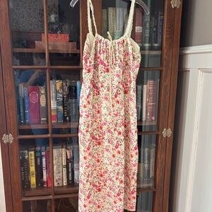 Commense Floral Spaghetti Strap Dress